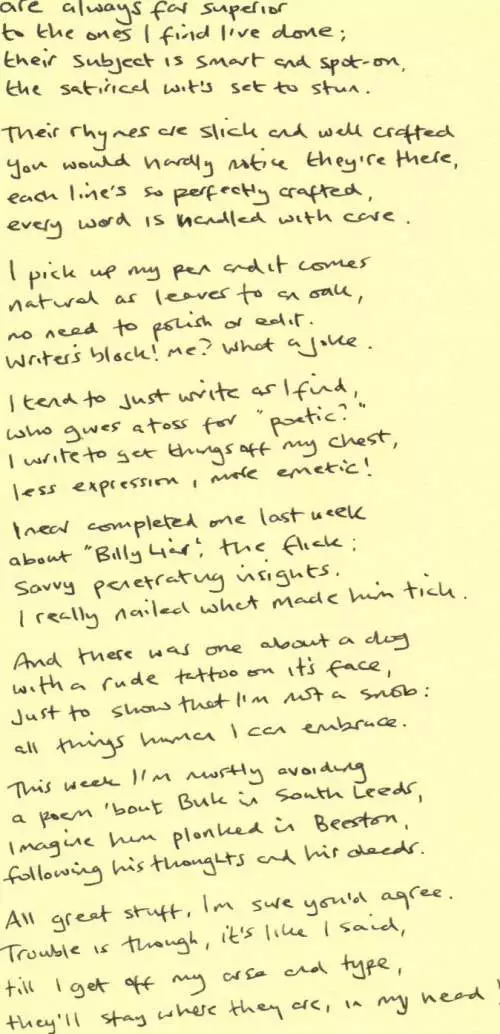 The Poems I Don't Write