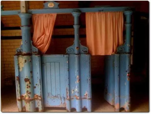 Image of original cubicles at Victoria Baths, Manchester