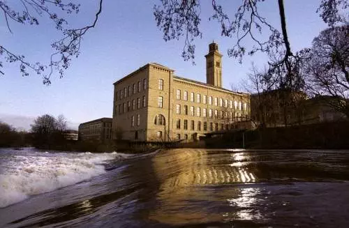 Salts Mill River Aire- 1940-1-12a Salts Mill River Aire Photograph Tim Smith