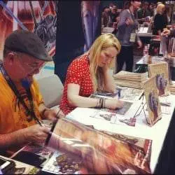 Signing with Elephantmen's Richard Starkings at the Image Comics booth at the Emerald City Comic Con Signing with Elephantmen's Richard Starkings at the Image Comics booth at the Emerald City Comic Con