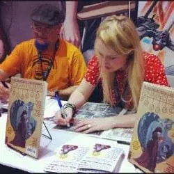 Signing with Elephantmen's Richard Starkings at the Image Comics booth at the Emerald City Comic Con Signing with Elephantmen's Richard Starkings at the Image Comics booth at the Emerald City Comic Con