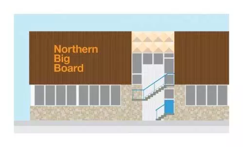 Illustration of Shipley Swimming Pool by Lee Goater
