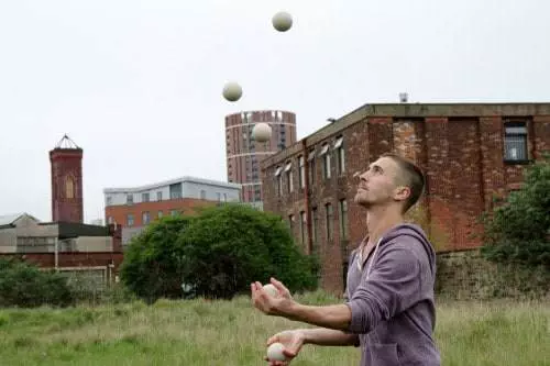 Photo of Jo rehearsing for The Second Breath in Holbeck