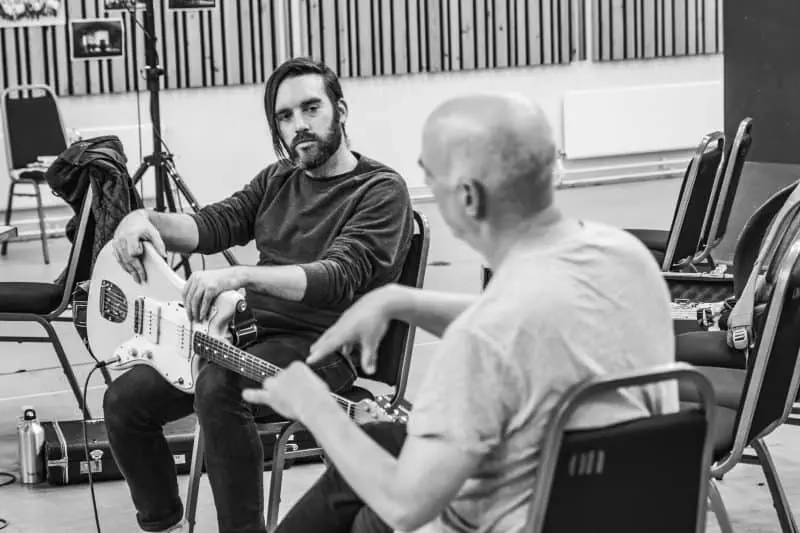 Matt Calvert and Jan Bang in rehearsal. (Photo: Opera North)