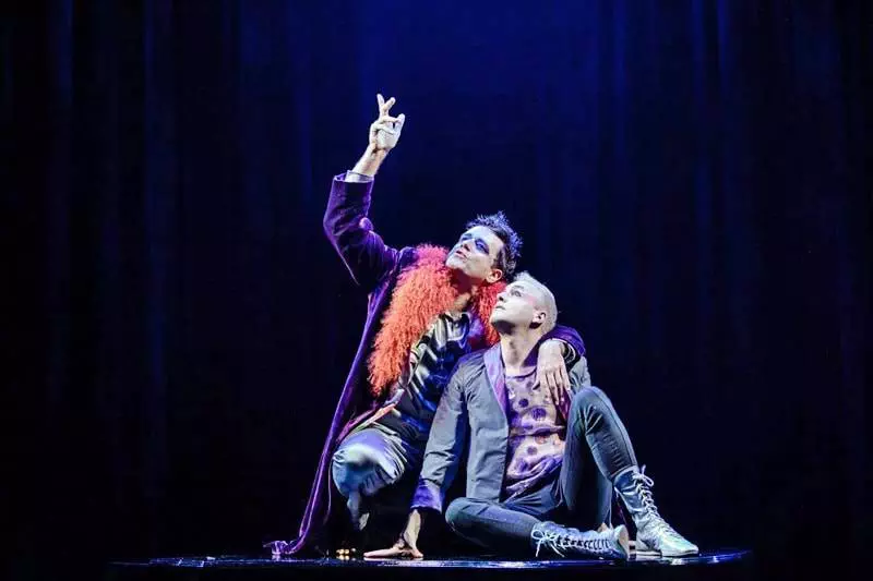 Phil Cheadle as Oberon and Bobby Delaney as Puck in Sheffield Theatres' Production of A Midsummer Night's Dream (Photo: The Other Richard)