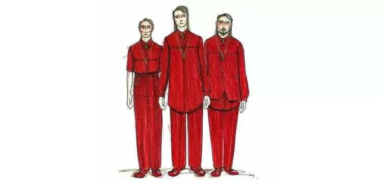 Costume design for The Magic Flute - Sarastro's Men (Courtesy of Colin Richmond)